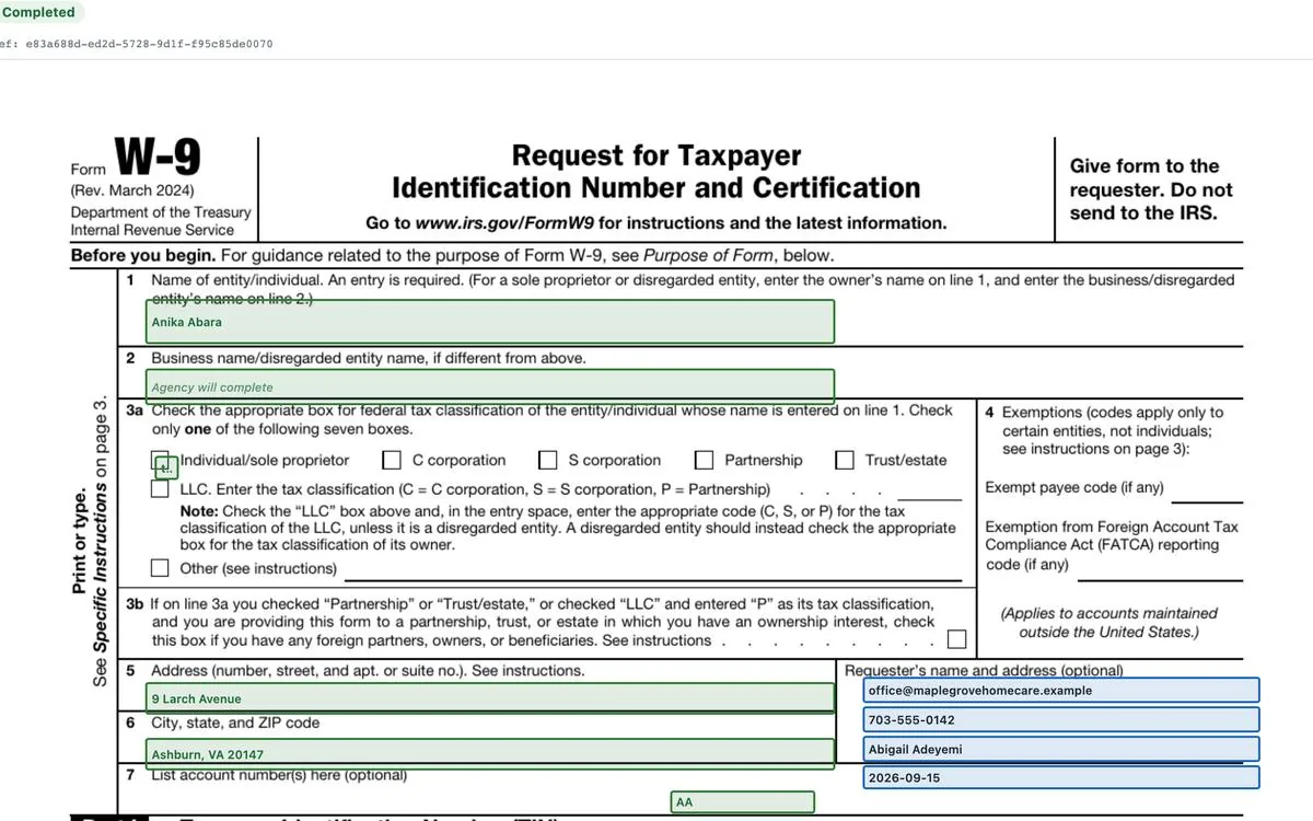 Paperwork that signs itself
